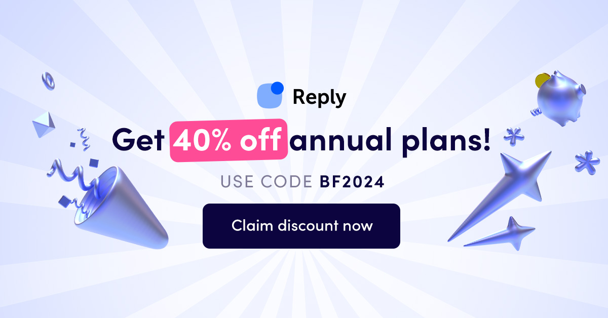 Image showing Reply.io's Black Friday deal.