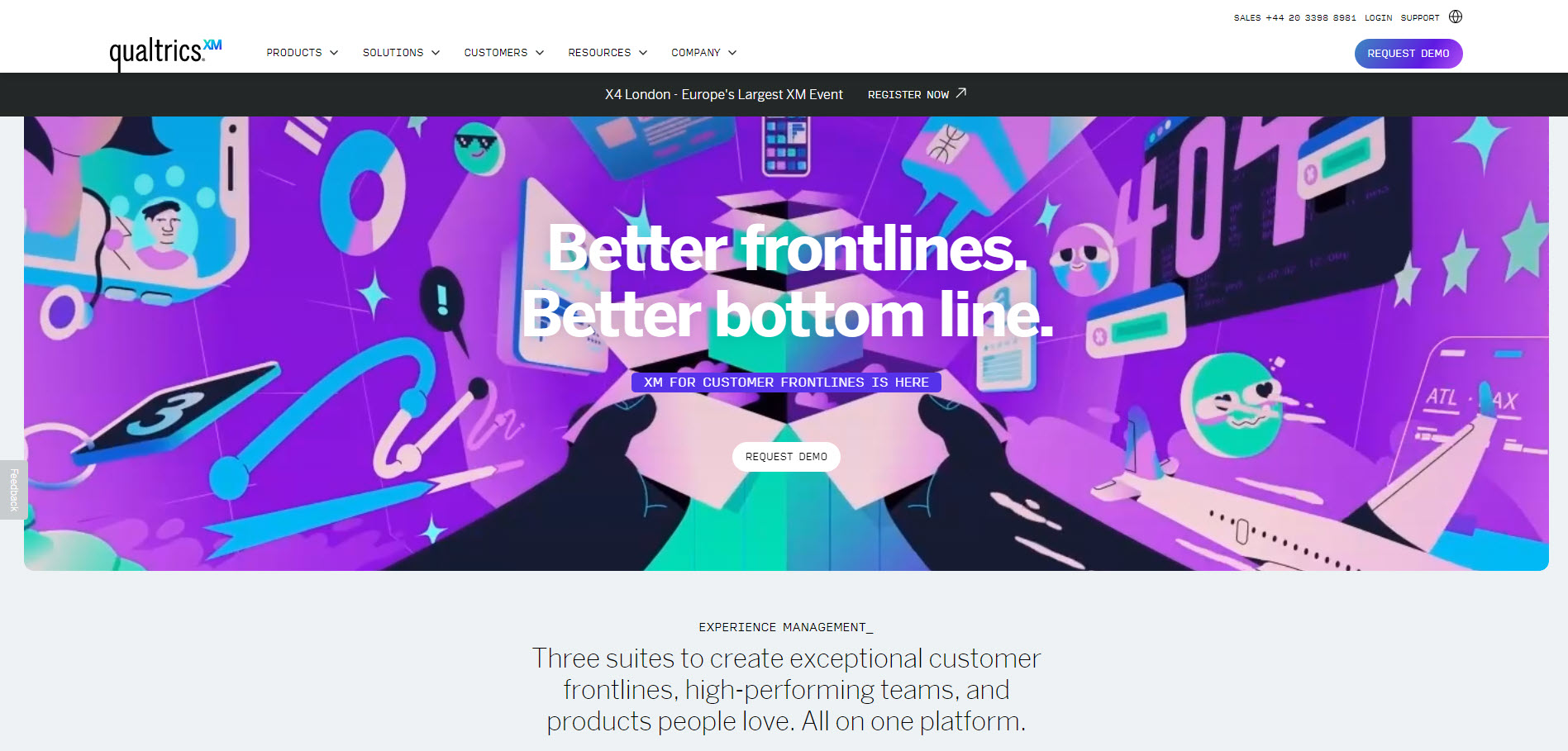Qualtrics homepage
