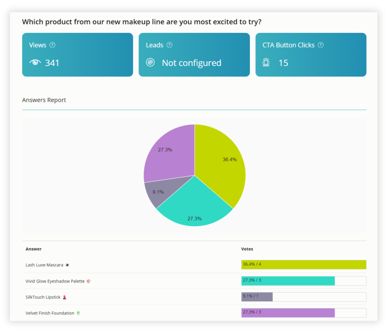 Track the results of your Showit poll by going to your results dashboard.