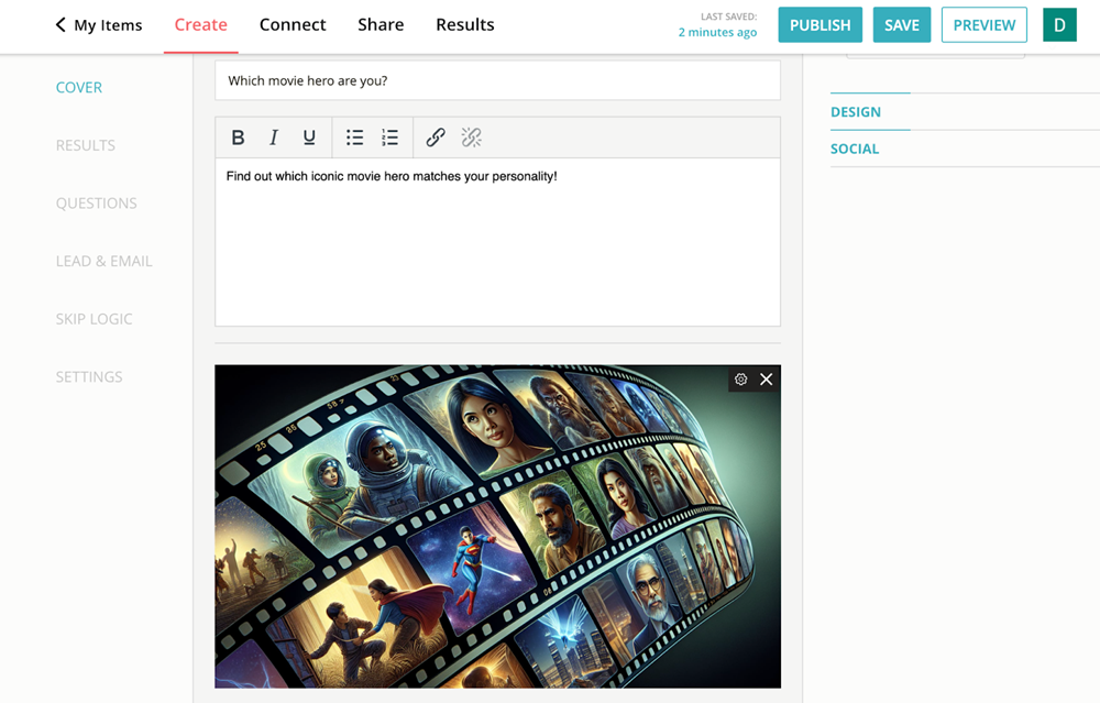Create an interactive quiz with the Opinion Stage quiz maker.