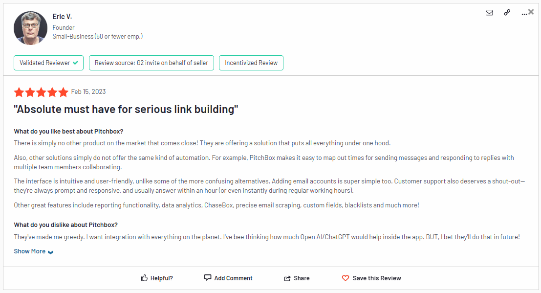 opinion stage g2 review ai lead generation software