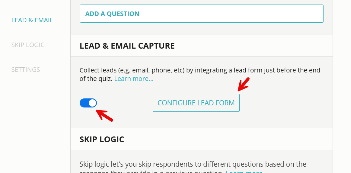 Add a lead form to your opt-in quiz with the Opinion Stage quiz maker.