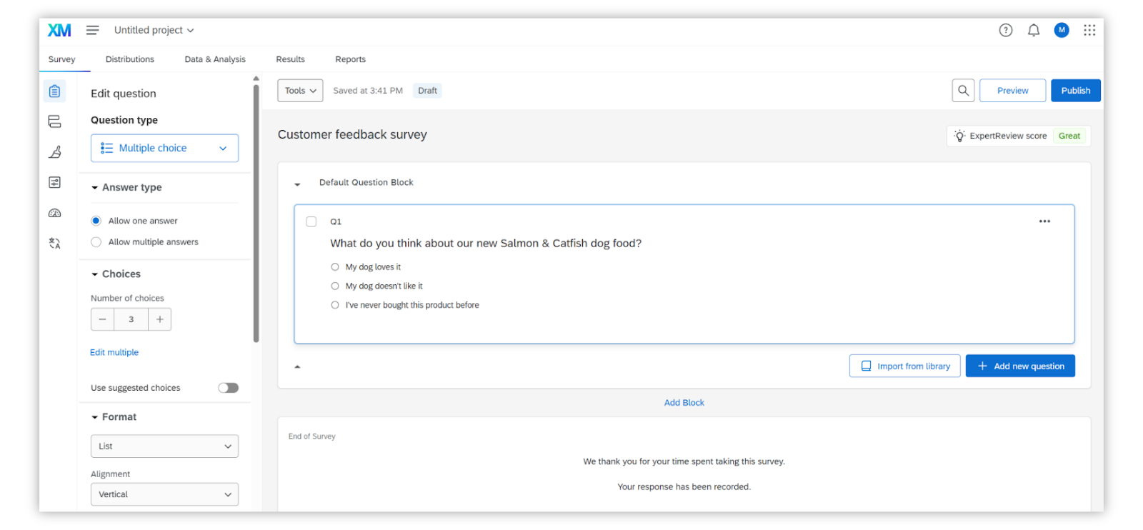Best free survey tools, Qualtrics.